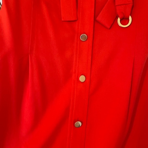 Teenflo 100% Silk Red Dress - Picture 2 of 4